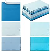 100 Pack Blue A7 Envelopes with Blank 5 x 7 Cards Self-Adhesive Business Envelopes Invitations Cards Envelopes (5 Colors Blue, A7)