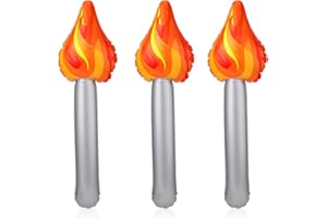 PEUTIER 3pcs Inflatable Torch Toy, Torch Prop for Games, Competition, Party Decorations, Halloween, Medieval Cosplay, Sports
