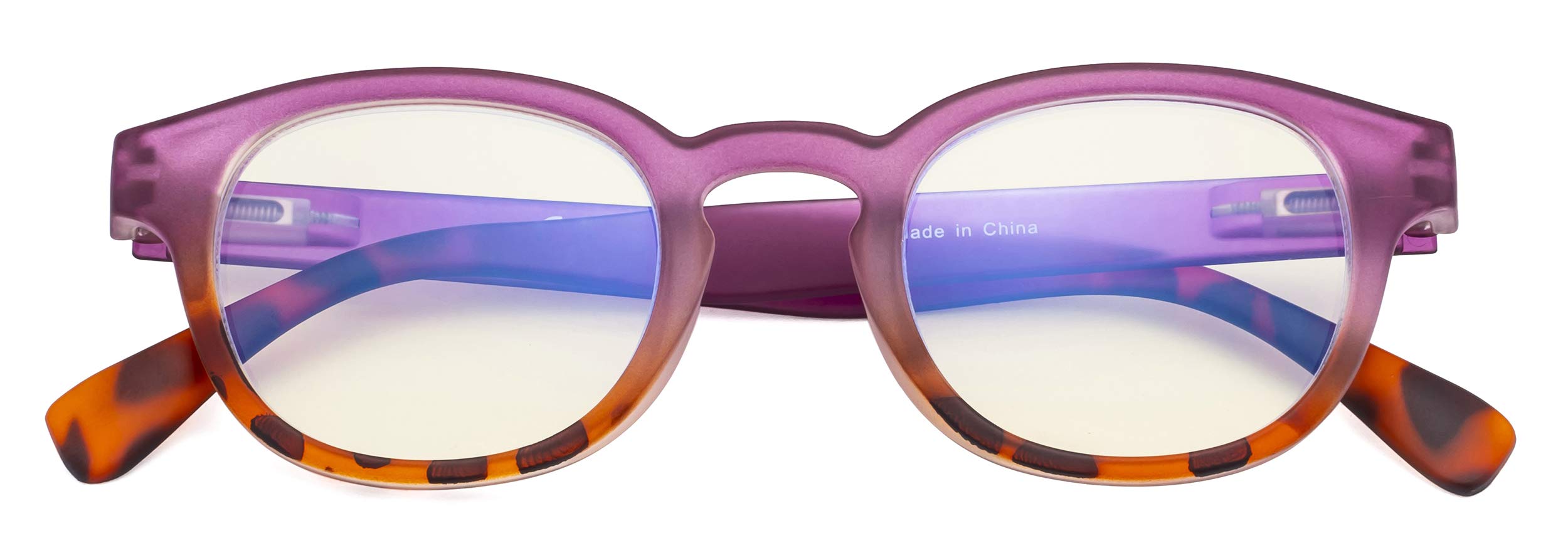 CessBlu Ladies Computer Glasses Anti UV Rays Glare Blocking Blue Light for Women Reading (Purple)