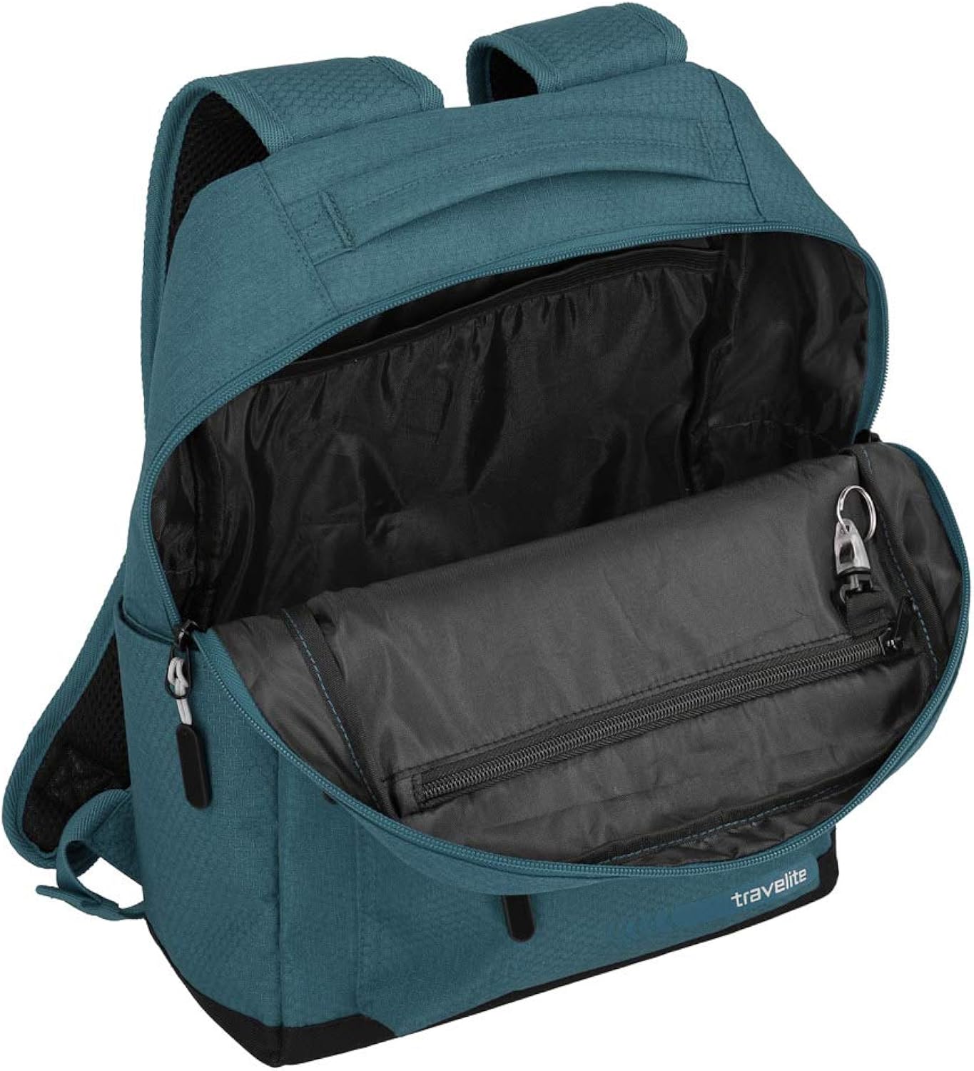 Travelite Hand luggage backpack size M meets IATA cabin luggage dimensions., petrol (Turquoise) - 06917-22 - Image 5