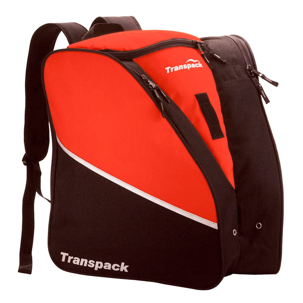TRANSPACK Edge Water-Resistant Tough Durable Lightweight 43L Ski/Snowboard Boot Helmet Goggles & Gear Backpack Bag, Red