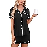 HNG Pajama Sets for Women 2 Piece PJ Sets Short Sleeve Lounge Set Fashion Sleepwear XS-3XL