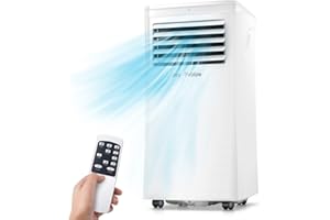 Joy Pebble Portable Air Conditioner 8000 BTU for Small Room,3-in-1 AC Unit with Fan & Dehumidifier Cools 350 sq.ft, Portable AC with ECO Mode,2 Fan Speeds,24H On/Off Timer,Full-Function Remote Control