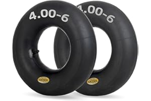 GICOOL 4.00-6 Replacement Inner Tube, 2 Pack with TR-13 Valve Stem, Heavy Duty, For 13" Tires Wheelbarrow Garden Utility Wagon Go Cart Lawn Mower