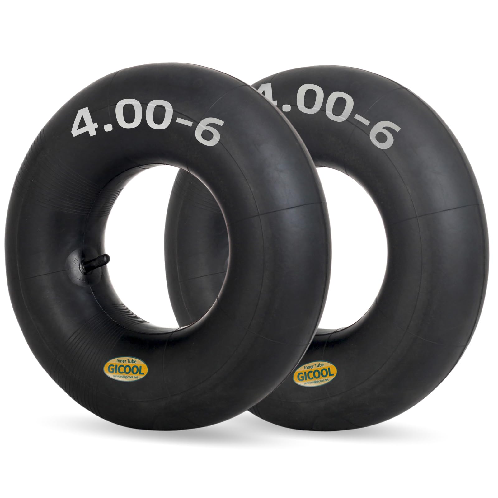 Photo 1 of GICOOL 4.00-6 Replacement Inner Tube, 2 Pack with TR-13 Valve Stem, Heavy Duty, For 13" Tires Wheelbarrow Garden Utility Wagon Go Cart Lawn Mower