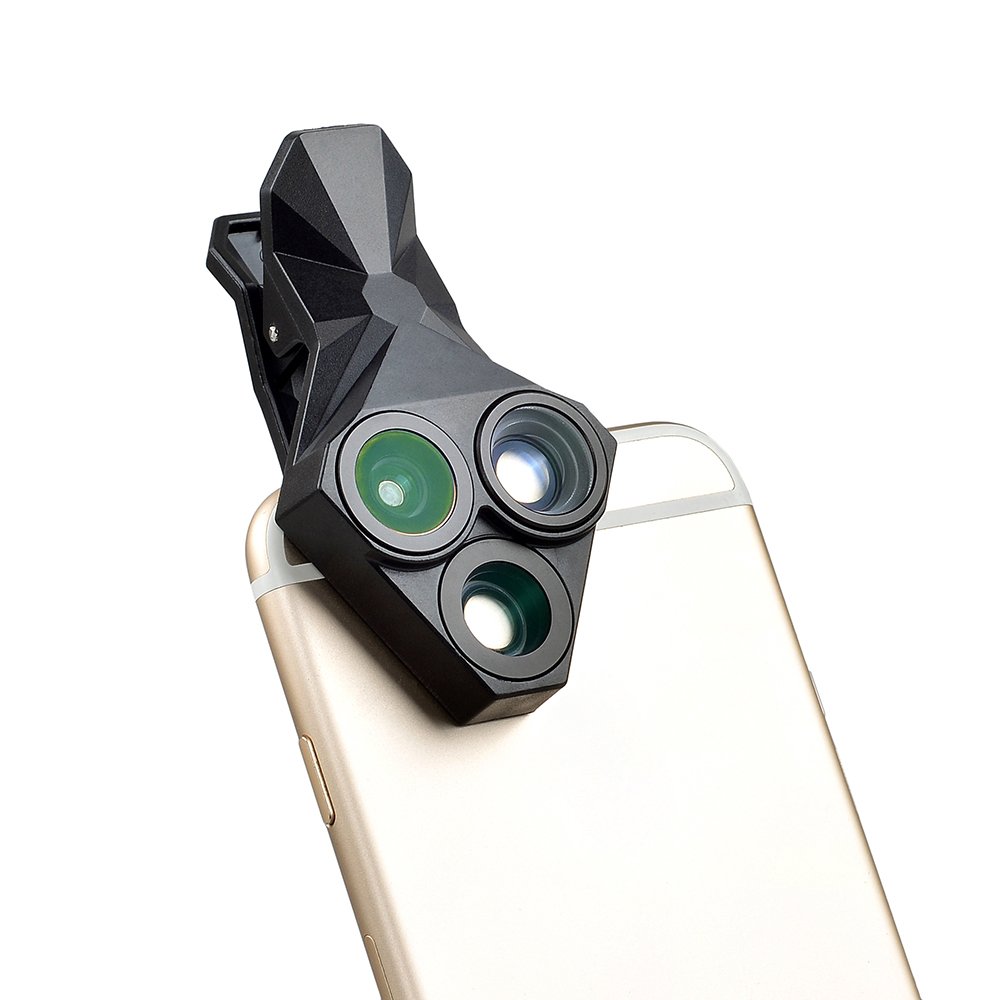 Hopezone 3 in 1 Professional HD Camera Lens Kit, 160 ° Fisheye ,0.65X Super Wide Angle Lens,20X Macro Lens, Clip-On Cell Phone Lens for iPhone 7/7 Plus/6s/6s Plus/6/5, Samsung & Most Smartphones