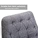 HOMCOM Modern Tufted Home Dining Room Computer Chair with Arms - Grey