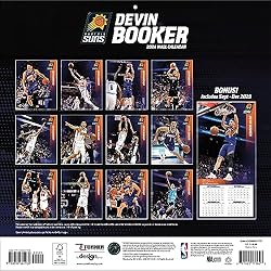 Phoenix Suns Devin Booker 2024 12x12 Player Wall