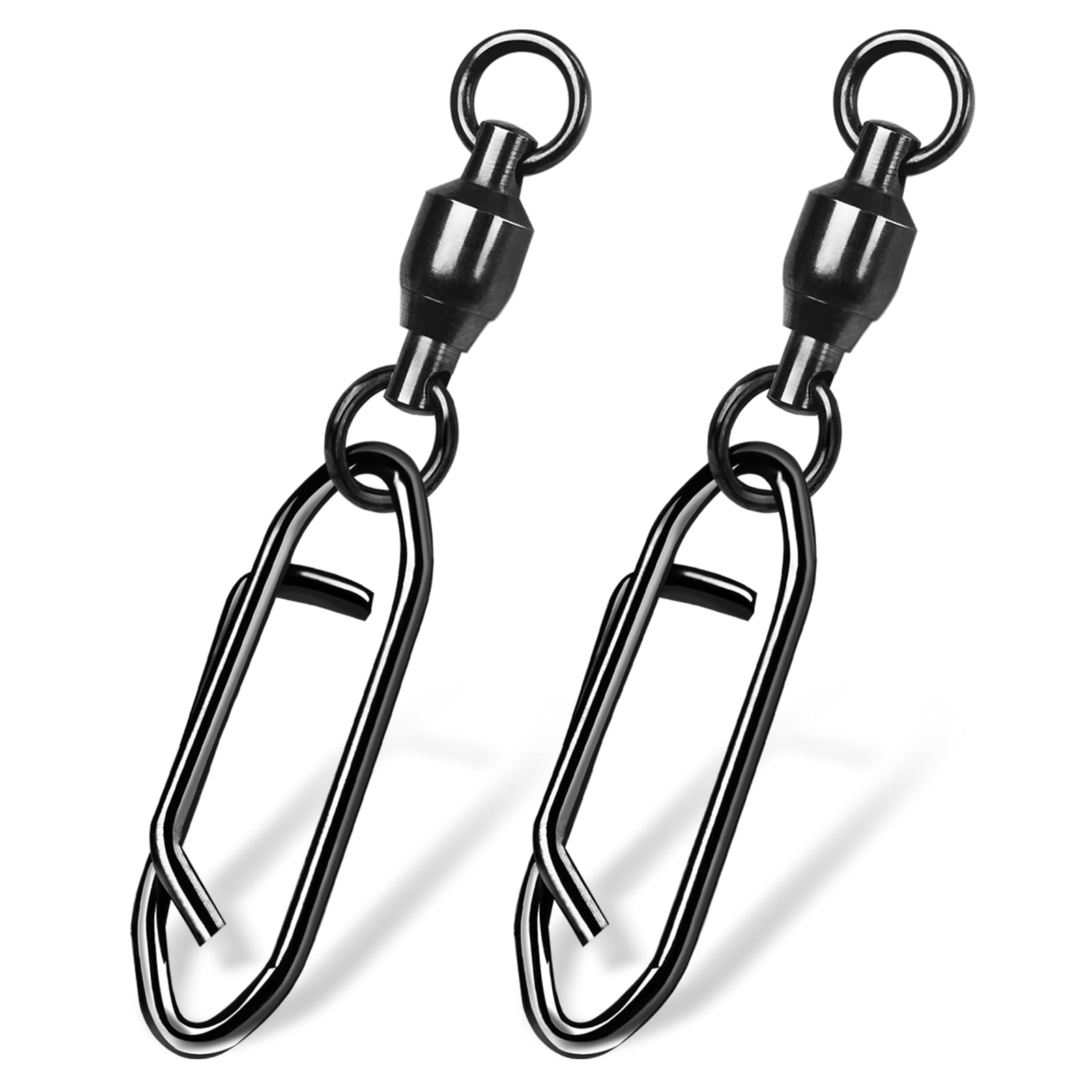 9KM DWLIFE Fishing Swivels Quick Change Fishing Accessories Anti-tangle Ball Bearing Fishing Swivels and Clips Snap Swivels Sea Fishing Tackle for Crap Pike Fishing Saltwater 2#