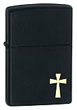 Zippo Cross Black Matte Pocket Lighter