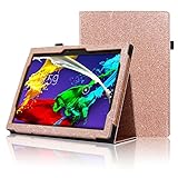 ACdream Lenovo Tab 2 A10 & Lenovo Tab3 10 Business Case, Stand Leather Cover Case for Lenovo Tab 2 A10-70 & Lenovo Tab3 10 Business Case with auto wake sleep feature, (Rose Gold Star of Paris)