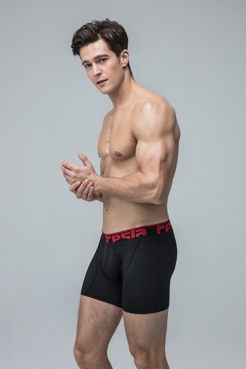 TSLA Men's (Pack of 2, 3) Relaxed Stretch 9 inches Cool Dry Brief Mesh Underwear Trunk: Clothing