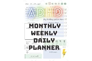 ADHD Monthly Weekly Daily Planner: Detailed Daily Planner with Weekly & Monthly Personal Organizer including 2022 Calendar, To-Do List, Habit Tracker, Monthly Results, Book and Movie Chart and more…