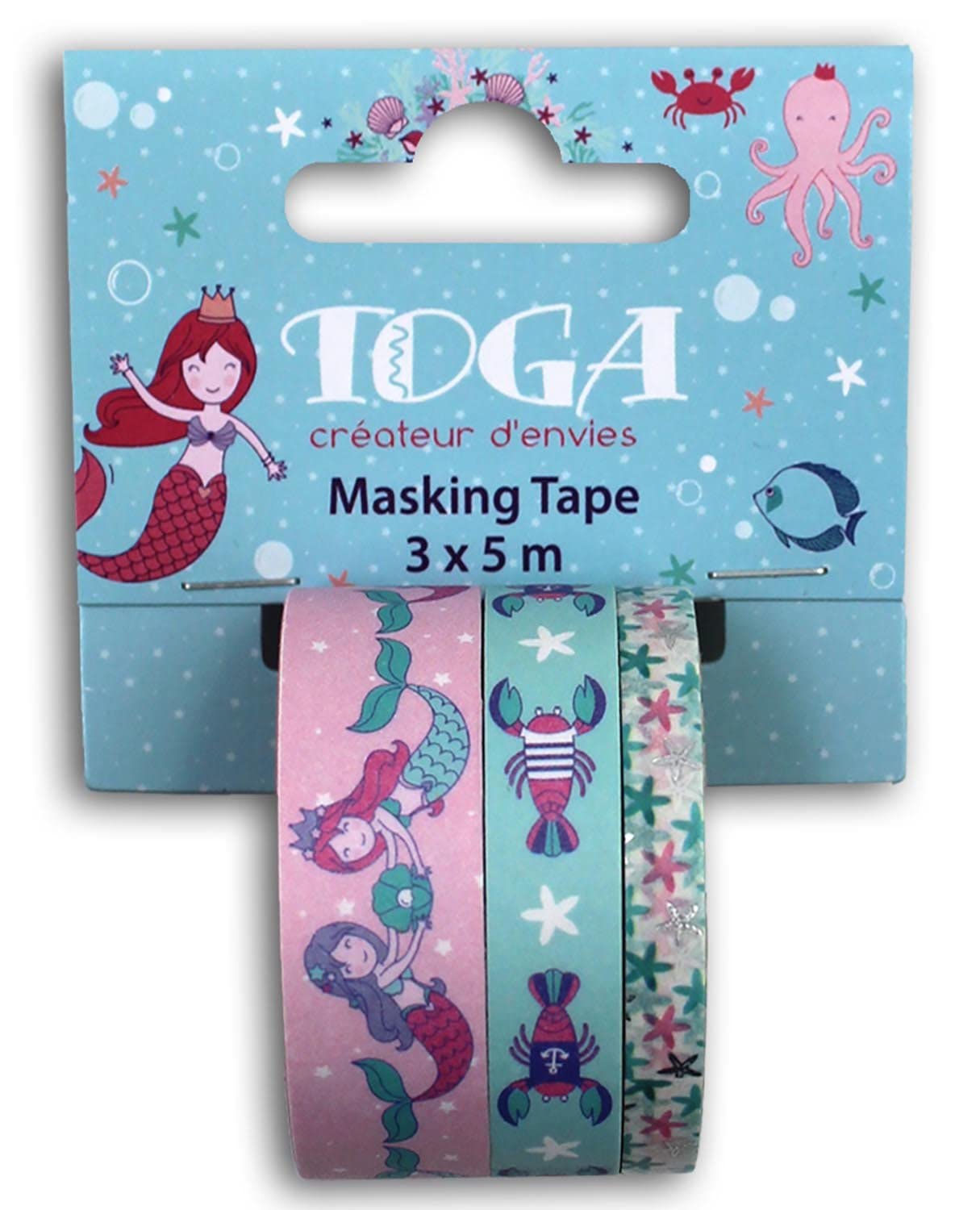 Toga 3 Masking Tape x 5 m Under The Sea, Multi-Colour, Not Applicable