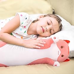 Long Cat Plush Body Pillow – Cute Pink Cat