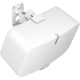 Yibracki Heavy Duty Speaker Wall Mount for Sonos 5 &amp; Play 5 Mount - Tilt &amp; Swivel Adjustable for Sonos 5 &amp; Five Wall Mount and Sonos Play 5 Gen 2 Mounting Bracket, White