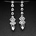 UDORA Rhinestones Necklace Earrings Jewelry Sets for Bridal Wedding Party