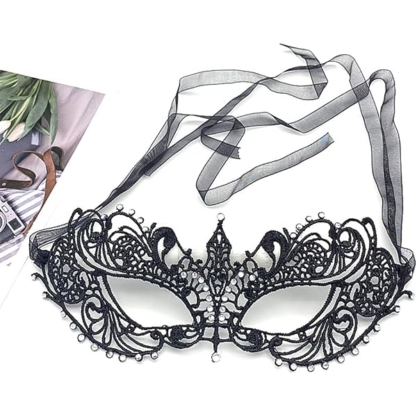 Amazon.com: MYSEUNI Black Masquerade Mask for Women - Lace Mask