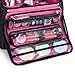 KIOTA Makeup Artist Case on Wheels, Soft Cosmetic Case with Trolley and Removable Storage Pockets for Beauty Products, Side Compartments with Zippers, Midnight Black
