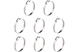 Winlong 3.5'' Stainless Steel Hose Clamps, 8PK SAE 56 Worm Gear Drive Hose Clamps Clamping Range 3 to 4 Inch (76-102mm) for Automotive Plumbing, 3 1/2'', 3 3/4'', 3 1/4'' Clamps