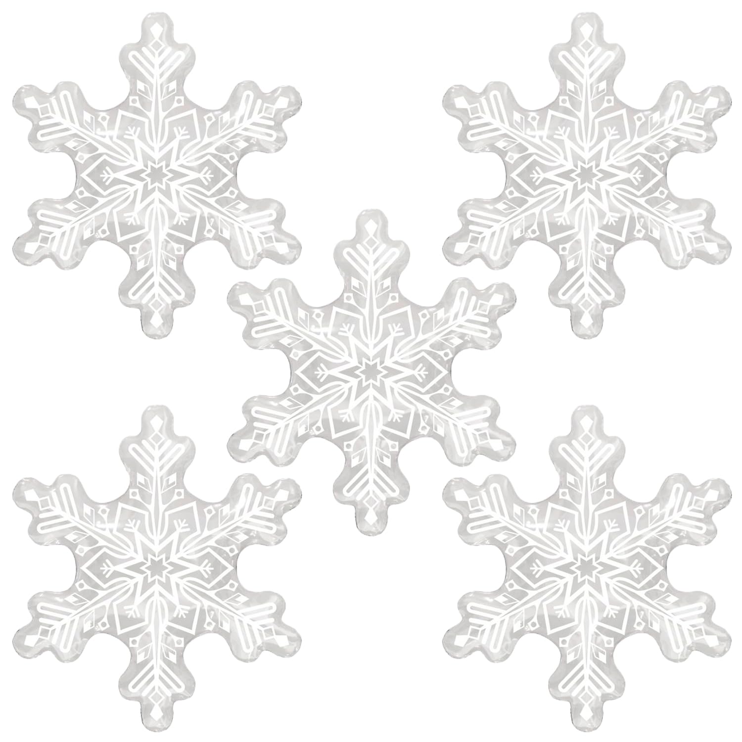Photo 1 of 5Pcs 36inch Transparent Snowflake Balloons Christmas Clear Snowflake Foil Mylar Balloons for Winter Wonderland Ice Snow Themed Birthday Party Decorations