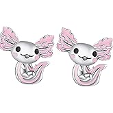 Cute Mexican Salamander Earrings, Axolotl Stud Beautiful Earrings for Women