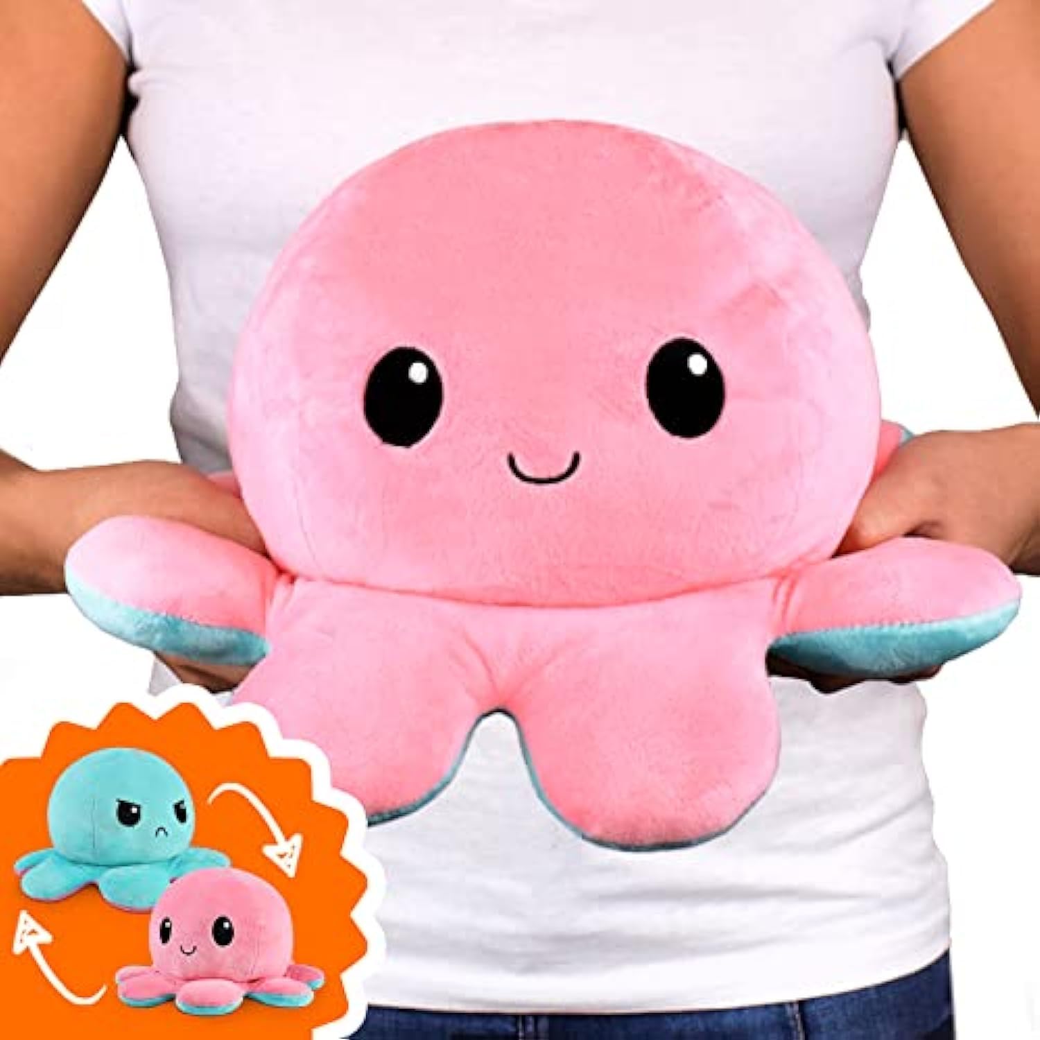 TeeTurtle - Original Reversible Big Octopus Plushie