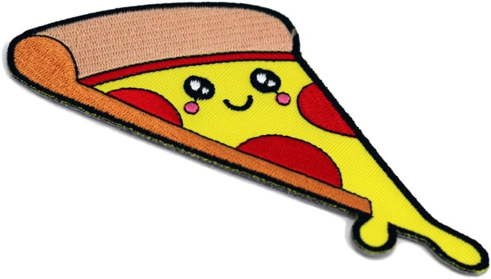 Gooey Pizza Patch - Kawaii Food Patch, 3" Embroidered Patch