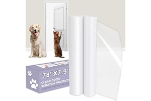 Door Protector from Dog Scratching, 78" x 7.9" Cat Scratch Protectors, Clear PVC Self-Adhesive Single Side Anti Scratch Furni