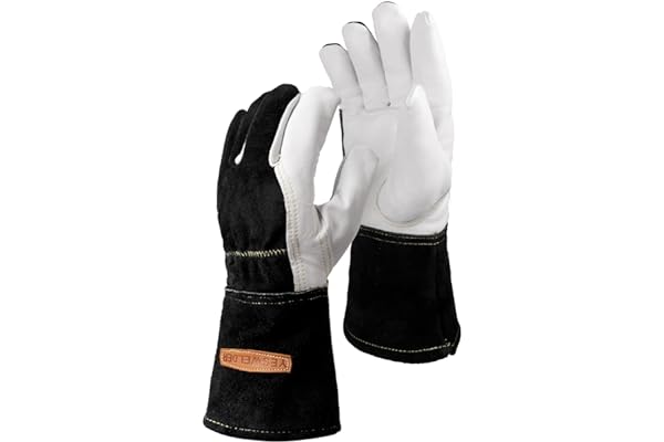 YESWELDER Premium Goatskin TIG Welding Gloves | Top Grain Leather | High Dexterity