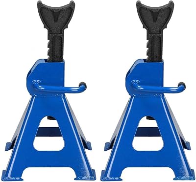 Autofather 3 Ton Axle Stands 2 Pc Heavy Duty Steel Car Van 290-430mm