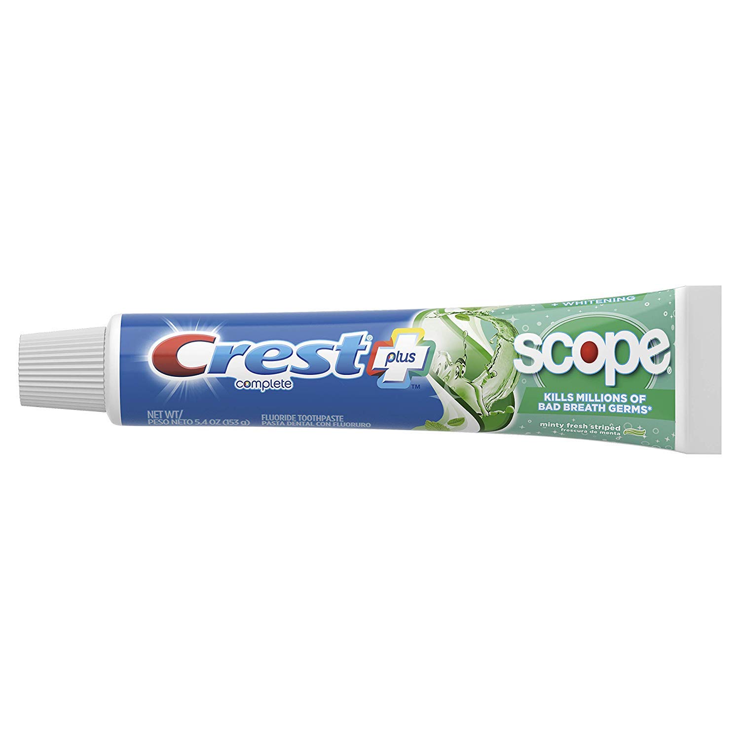 Crest + Scope Complete Whitening Toothpaste, Minty Fresh, 5.4 oz, Pack of 3 : Beauty