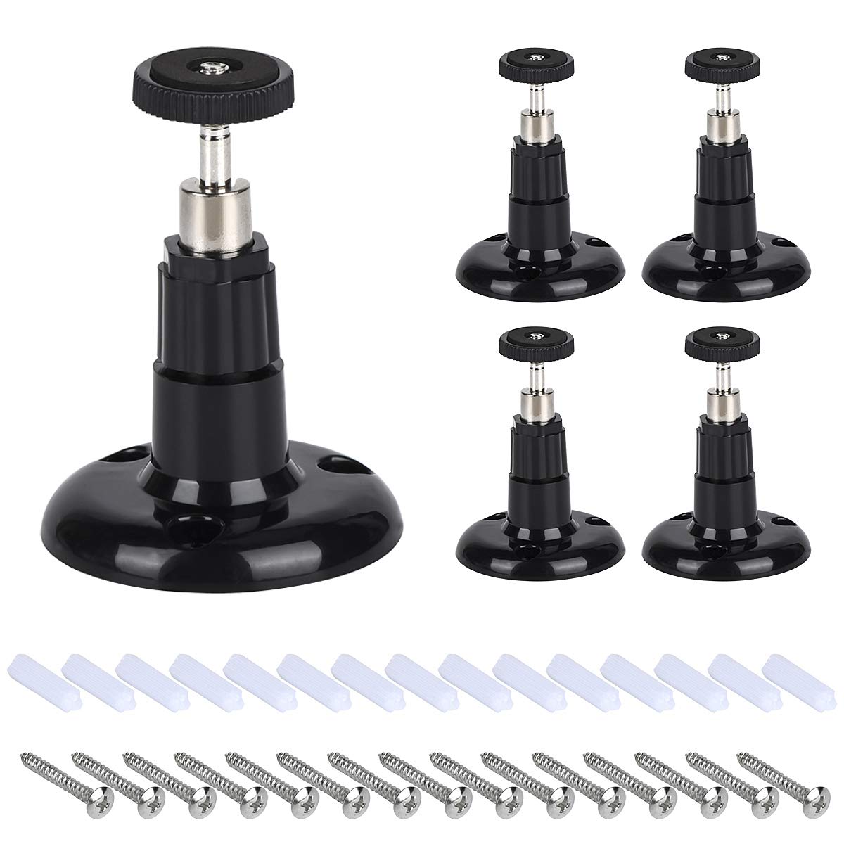 Dadabig 5 PCS Camera Wall Mount, Adjustable Metal Bracket Security Indoor and Outdoor Mount for Arlo, Black