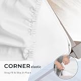 Aspire Homeware Double Fitted Sheet 25cm Deep Hotel Quality White view 7