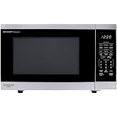 Sharp SMC1464KS 1.4 cu. ft. 1100W Stainless Steel Countertop Microwave Oven | Inverter Technology, 12.4" Carousel Turntable, Removable Turntable, Orville Redenbacher's Certified