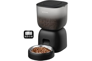 GODREAMIT Automatic Cat Feeders, Automatic Cat Food Dispenser, Over 180-day Battery Life Schedual Timed Pet Feeder, Automatic Pet Feeders 20 Portion Control, 10s Voice Recorder for Cat & Dog 1-4 Meals Dry Food