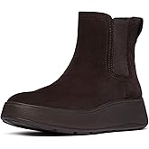 FitFlop Women's F-Mode Stitch Warm Chocolate Brown Suede Chelsea Boots