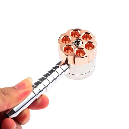 COLORFUL Kräuter Tabak Grinder Crusher Schleifer ,Hand Mühle Für Tabakblätter Kräuter Gewürz,3-lagig ,Silber,118*37*35mm