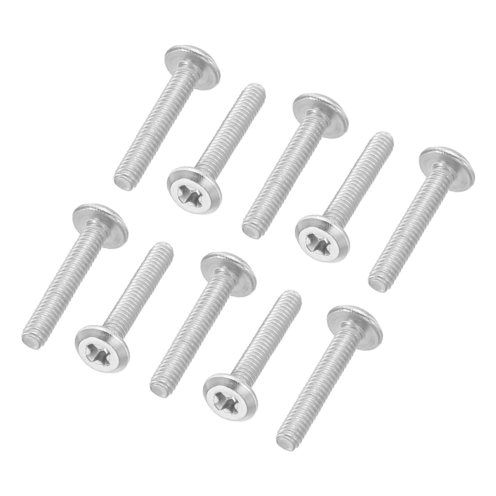 PATIKIL Round Head Phillips Screws, 120 Pack M2-0.4 x 12mm 304 Stainless Steel 18-8 Full Thread, Machine Screw Furniture Screw Connector Bolts