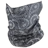 Outdoor Face Mask - Perfect for Motorcycle Riding, Skiing, ATV/UTV Riding, Fishing - Work as Sun Mask, Dust Mask, Neck Gaiter, Balaclava, Bandana - Breathable Seamless Microfiber (Paisley)