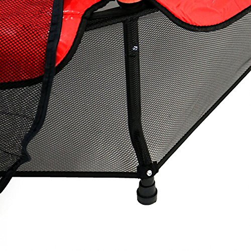 [- Oypla 55" Kids First Trampoline with Safety Net Enclosure & Red Cover Garden Outdoors  