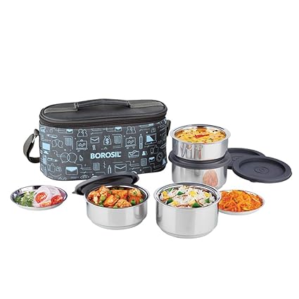 borosil carry fresh stainless steel insulated lunch box