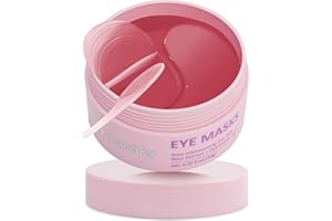 AzLucaky Under Eyes Patches, 40 Pairs Rose Hydrogel Eye Mask for Puffy Eyes and Dark Circles with Rose Essence, Hyaluronic Acid & Niacinamide, Deep Hydrating Eye Treatment for Men & Women