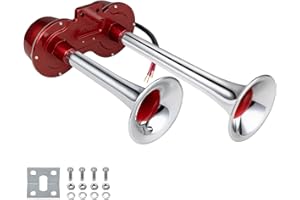 BANHAO Train Horn Kit Universal Electric Horns Dual Trumpet 130dB Super Loud Horns For Any 12v Vehicles Trucks/Lorrys/Trains/