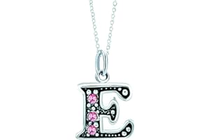 LovelyJewelry Pink Letter A-Z Alphabet Initial Charms Bead Necklace Pendant