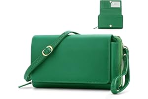 RONSIN Women Crossbody Wallet Purse, RFID Card Holder Wristlet Clutch 2 Straps
