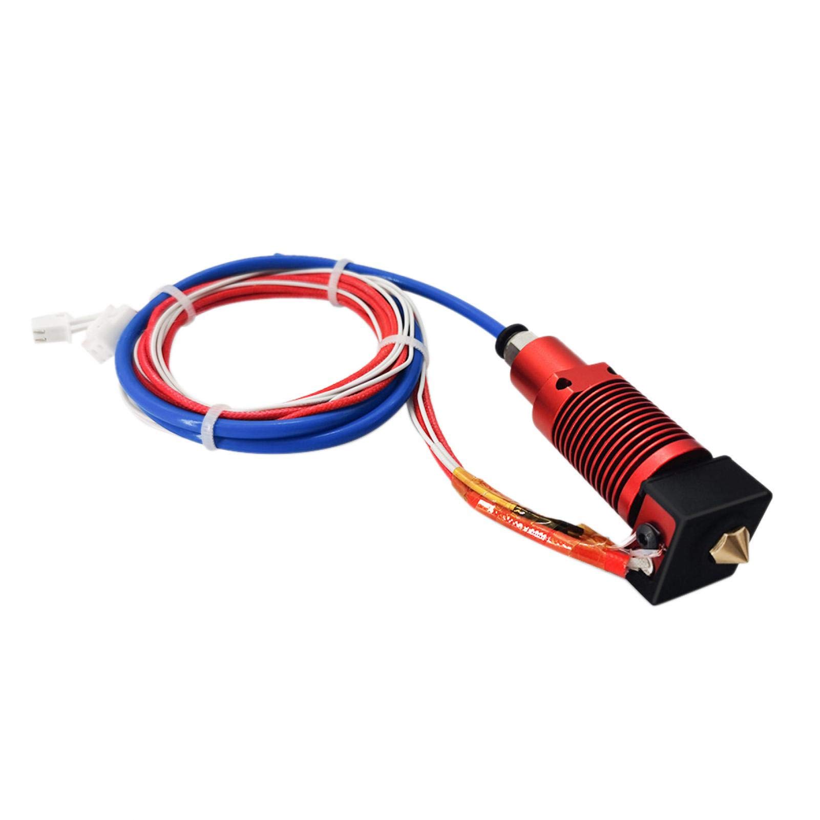 Kisbeibi 24V 40W 3D Printer Heating Block Hotend Kit Extruder Hotend End Kit for Creality CR-10S Pro Printer, Red, free size