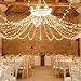 ECOWHO 300 LED Curtain Lights, 8 Lighting Modes, 29V Low Voltage Fairy String Lights for Wedding Party Home Garden Bedroom Fence Indoor Outdoor