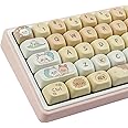 Sunzit PBT Keycaps - MOA Keycaps, Cute Keycaps for Mechanical Keyboard, Chiikawa Momonga Keycap Set, 132 Keys, Dye-Sublimation Custom Keyboard Cap for Cherry Gateron MX Mechanical Keyboard