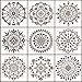 LOCOLO Mandala Stencils Set of 9 (6 x 6 inch) Reusable Stencil Laser Cut Painting Template Wood Floors Wall Fabric Furniture Stencils